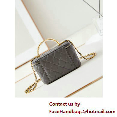 Chanel Lambskin, Resin  &  Gold-Tone Metal Clutch with Chain Bag AP3820 Dark Gray 2025